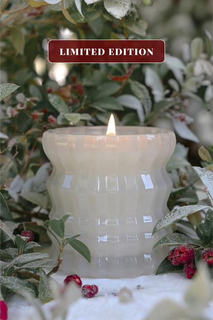 HOLLY | Non-Toxic Candle in Textured Glass Vessel